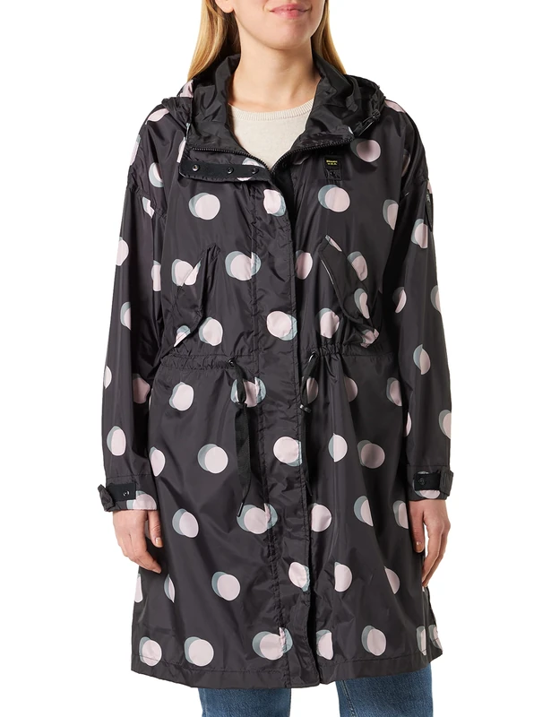 Blauer Women's Imperm/Long Over Unlined Trench Coats, 999 Black, S