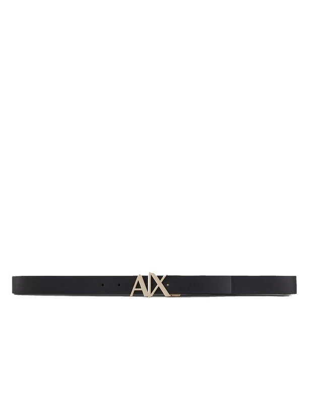 Armani Exchange Men's Essential Reversible Logo Flip Closure Belt, Black/blue navy, 28 - Image 1