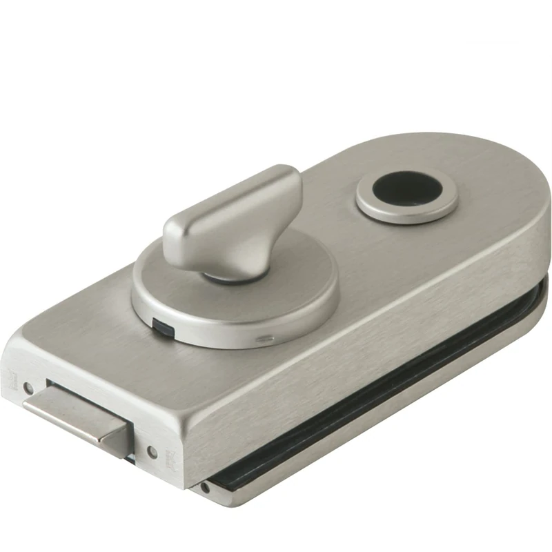Dorma Glas Studio Rondo WC Glass Door Lock with Latch Olive, Glass Thickness 8 mm, Aluminium Stainless Steel Effect