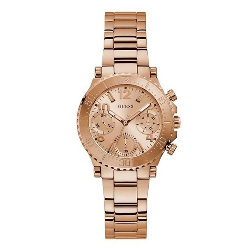 GUESS Women's Rose Gold-Tone Multifunction Watch - 36mm
