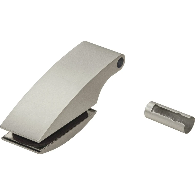 Dorma Glas Studio Rondo Door Hinge for Glass Doors Glass Thickness 8 mm Aluminium Stainless Steel Effect Pack of 2