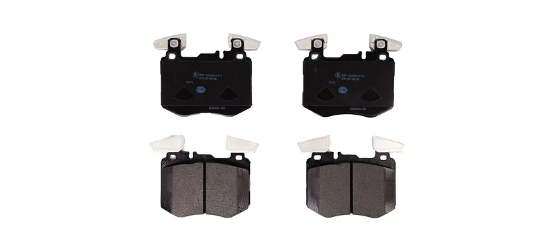 HELLA 8DB 355 039-981 Brake pad set - prepared for wear warning indicator - T3175 - for e.g. MERCEDES-BENZ