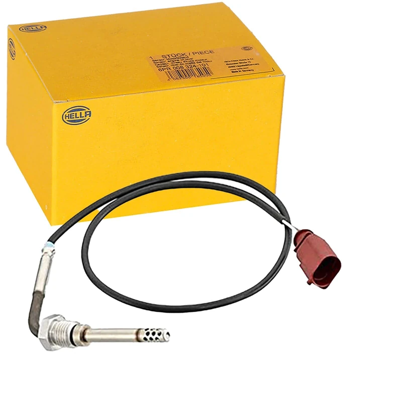 HELLA 6PT 358 181-651 Sensor, exhaust gas temperature - 2-pin connector - Bolted - Cable: 500mm