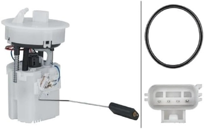 HELLA 8TF 358 303-211 Fuel Feed Unit - 12V - Electric - 4-pin connector - with gasket/seal