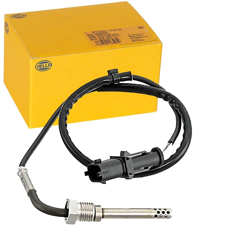 HELLA 6PT 358 181-721 Sensor, exhaust gas temperature - 2-pin connector - Bolted - Cable: 505mm