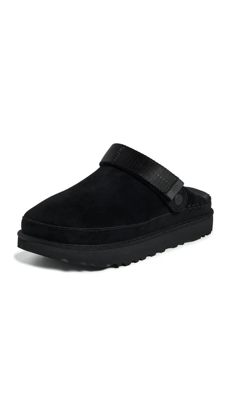 UGG 1138252-BLK W GOLDENSTAR Clog Women Black UK 7