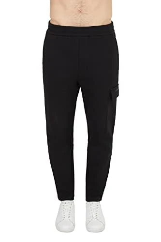 Armani Exchange Men's Cargo Fleece Pant Casual, Black, L