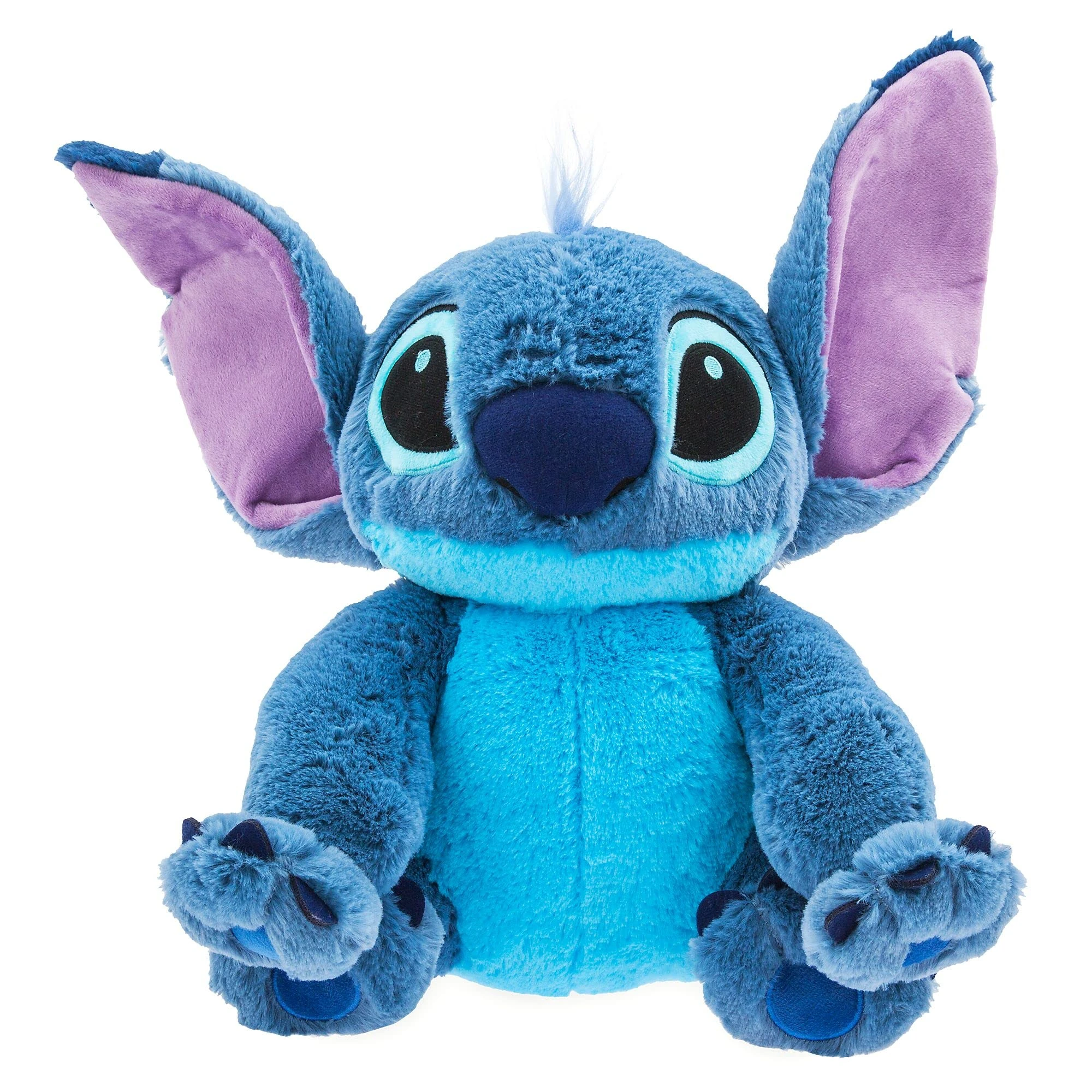 Disney Store Official Stitch Medium Soft Toy, Lilo & Stitch, 38cm/15”, Cuddly Character with Fuzzy Texture and Embroidered Details, Flexible Floppy Ears - Suitable for Ages 0+