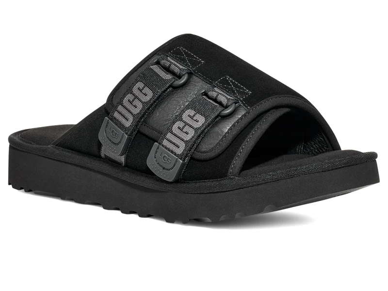 UGG Men's, Goldencoast Strap Slide, Slide, BLACK, UK7
