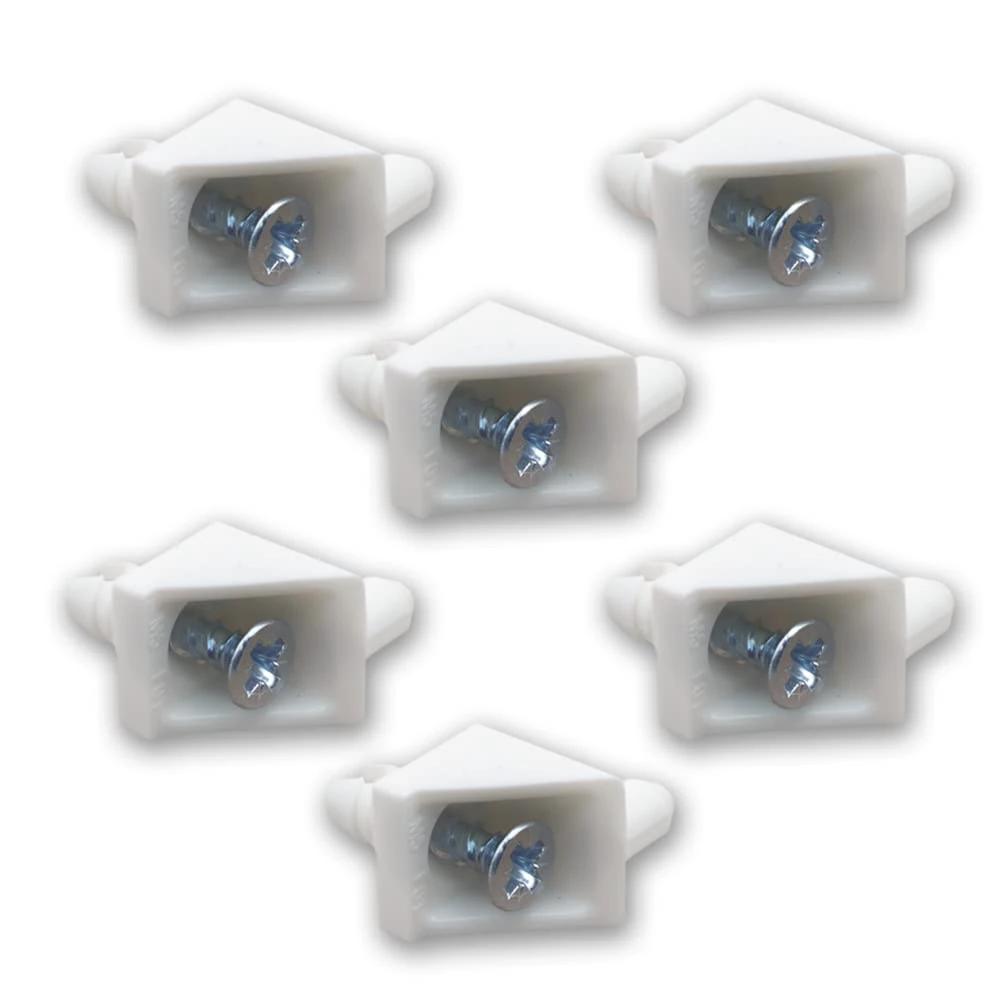 Replacement Part for IKEA #101558 Pax Billy Complement Cabinet Shelf Bracket Floor Supports (White) (Pack of 6)