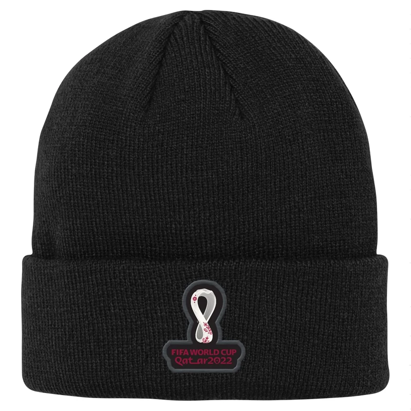 Outerstuff Men's FIFA World Cup Event Cuffed Knit Hat Cold Weather, Black, One Size