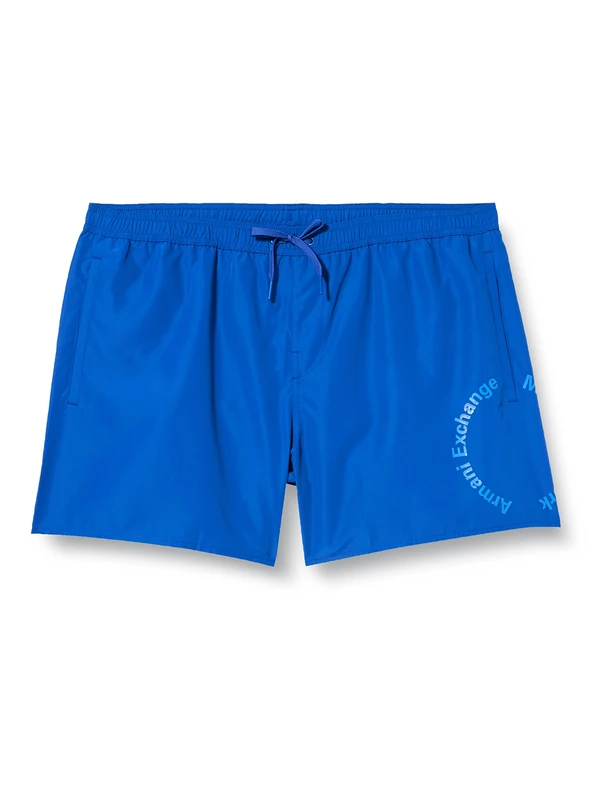Armani Exchange Men's Energy Shades, Sustainable, Circle Logo, Front&Back Pockets Board Shorts, Marine Marine, XXL - Image 1