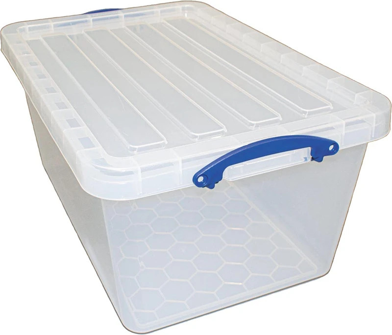 Really Useful Plastic Storage Box 61 Litre Clear (Pack of 3)
