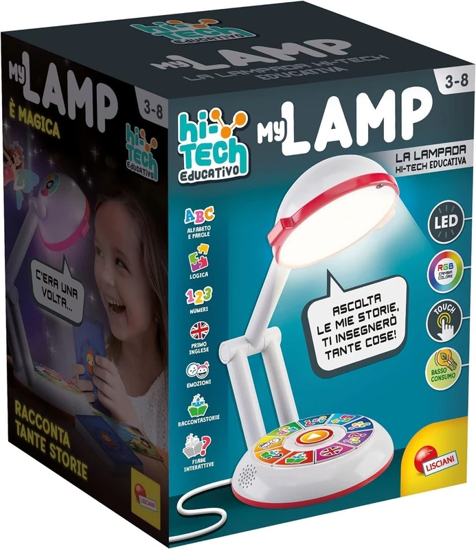 Lisciani Giochi- Step Magic Lamp Educational, Children 3-6 Years, Alphabet and Words, Numbers and Logic, Interactive Fairy Tales, Multicolor, 96992