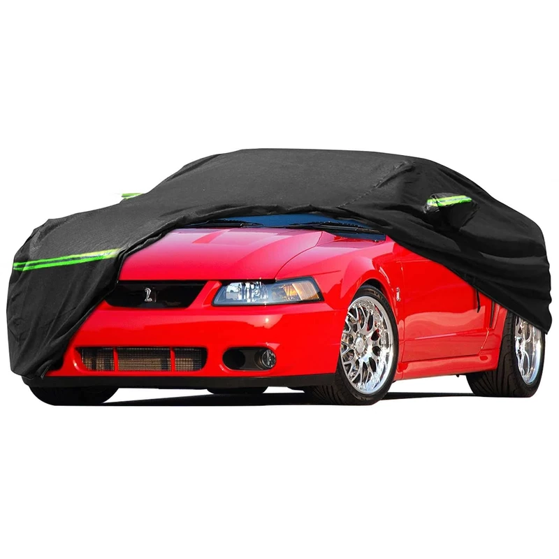 Waterproof Car Cover Replace for 1994-2004 Ford Mustang, 6 Layers All Weather Custom-Fit Mustang Full Car Covers with Zipper Door for Snow Rain Dust Hail Protection (1994-2004)
