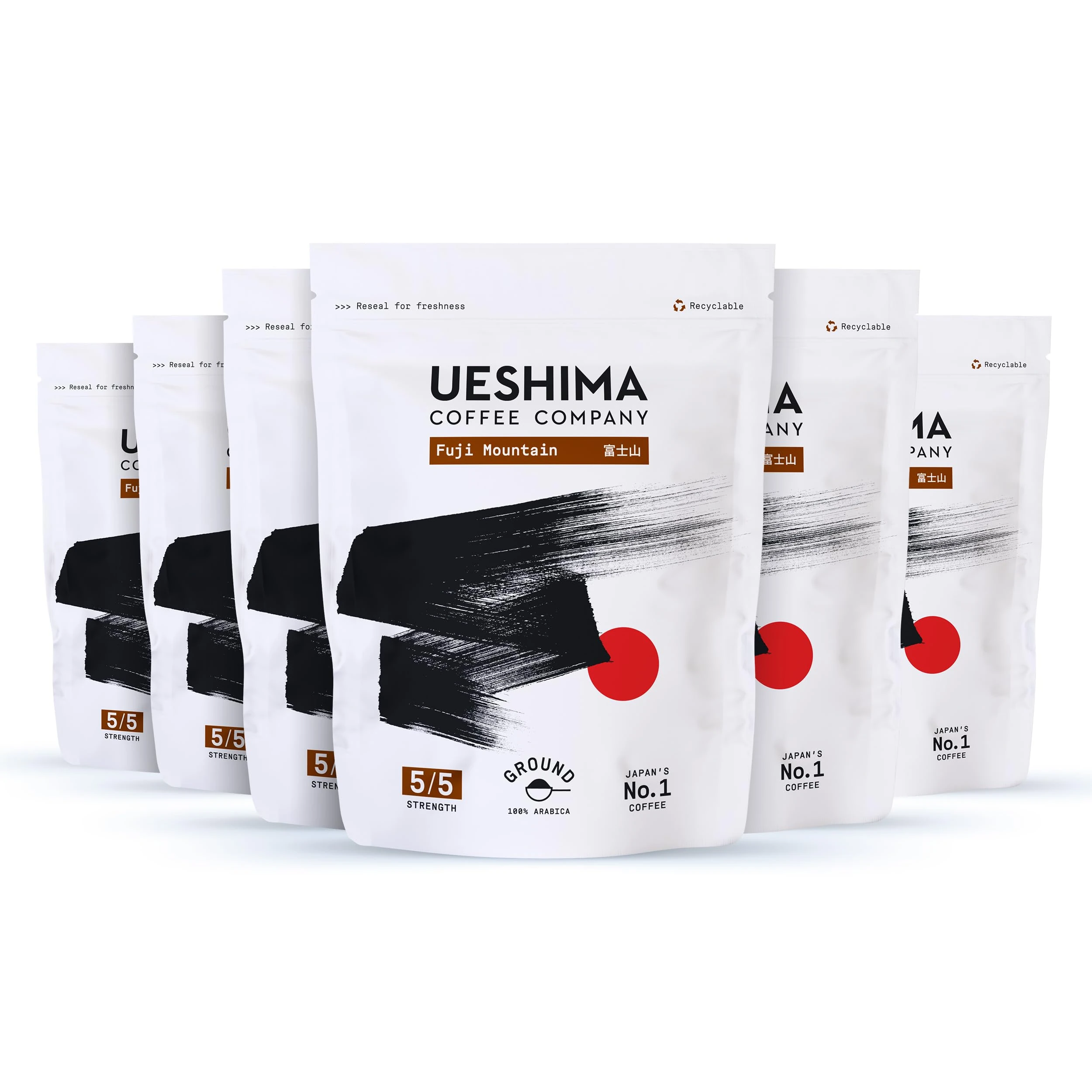 Ueshima Fuji Mountain Ground Coffee 250g (pack of 6), Dark Roast