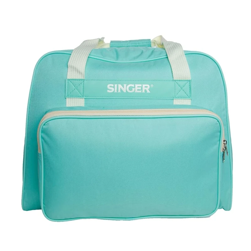 Singer | Machine Carrying Case, Teal Color, Spacious Case Fits Most Standard Sewing Machines and Sergers, Fully-Padded Interior, Durable Canvas Exterior, Easy Zip, Large Front Pocket, Easy Transport