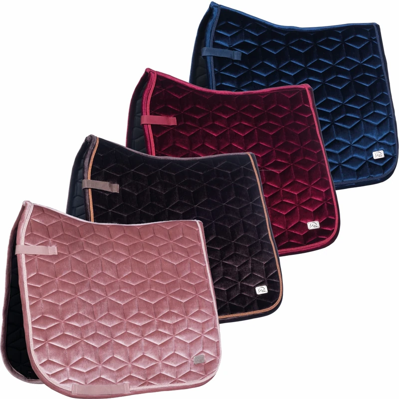 HKM Mellow Velvet Saddle pad Dunkelbraun Pony Dressur - Image 1