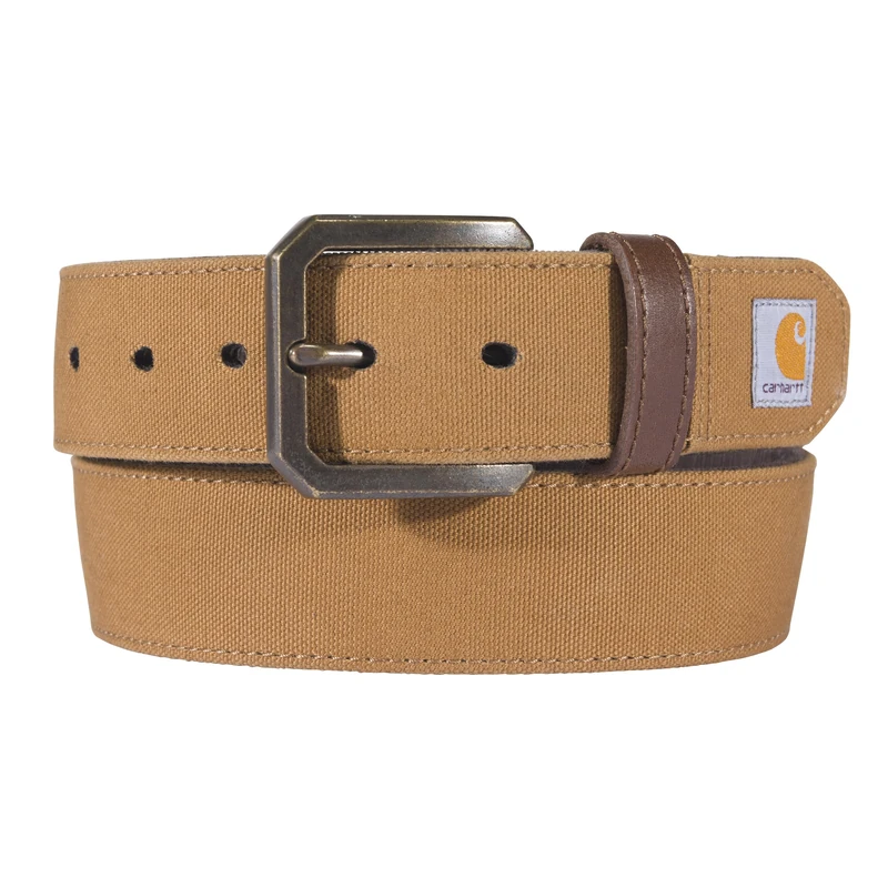 Carhartt Men's Casual Rugged Belts, Available in Multiple Styles, Colors & Sizes, Canvas Duck Brown, 34