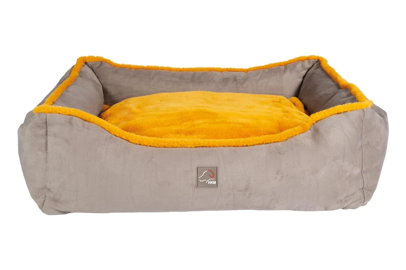 HKM Anam Cara Comfort Dog bed Taupe/Yellow Gold L