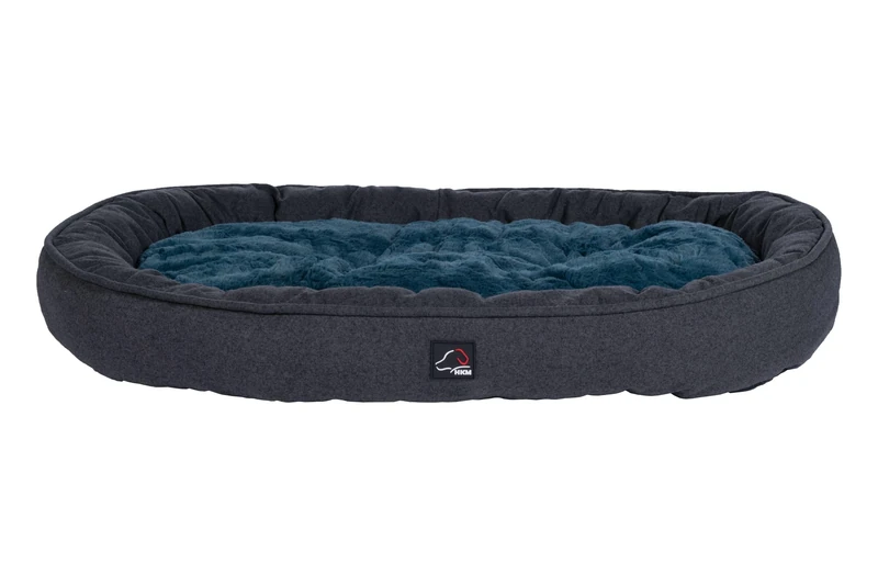 HKM Anam Cara Dog bed oval Deep Blue/Petrol L