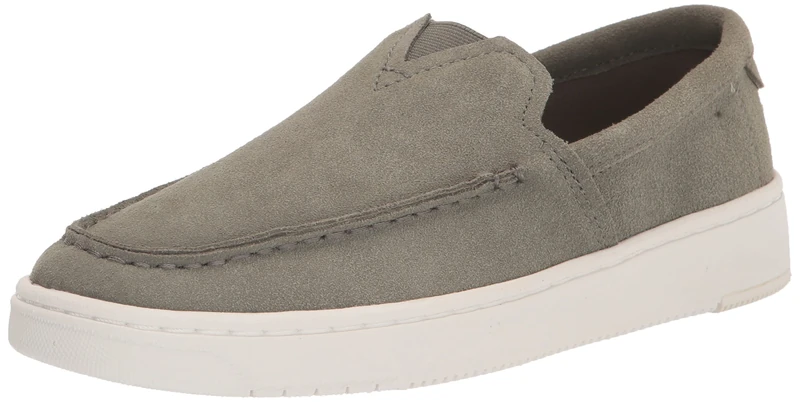 TOMS Mens Trvl Lite Loafer Flat, Vetiver Grey Suede, 12 UK