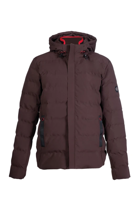 HKM Men's Hamburg Quilted Jacket, Dark Brown, S