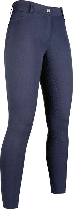 HKM Girl's Sunshine Silicone Full seat Riding Breeches, Dark Red, 12/13 Years
