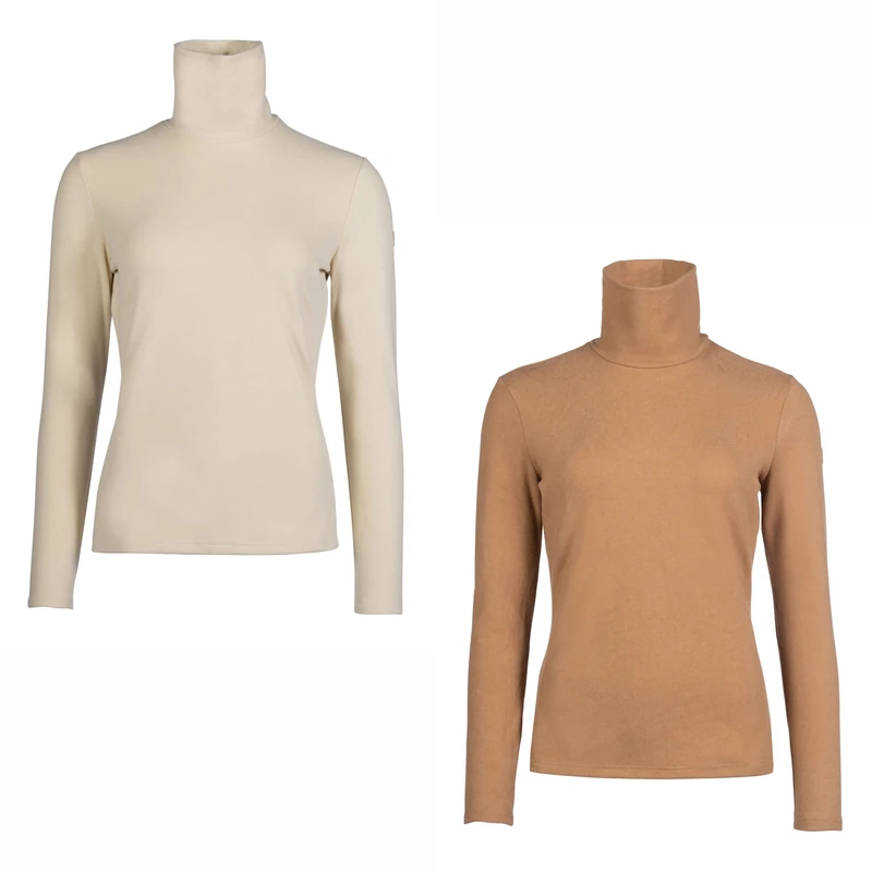 HKM Women's Marrakesh Turtleneck Shirt, Vanilla, XL