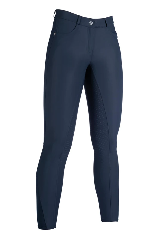 HKM Women's Luna Silicone Full seat Riding Breeches, Deep Blue, 38