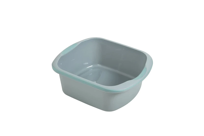 Addis Premium Soft Grip Large Rectangular Washing Up Bowl, 9.5 litre, Tranquil Haze