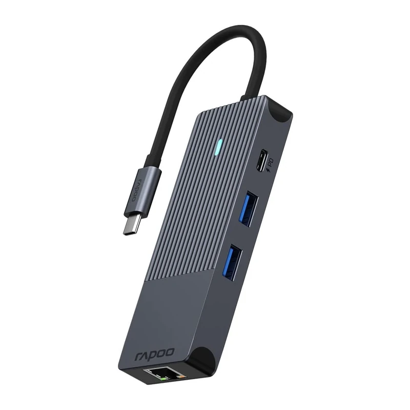 Rapoo UCM-2004 carte et adaptateur d'interfaces HDMI, RJ-45, USB 3.2 Gen 1 (3.1 Gen 1), USB Type-C