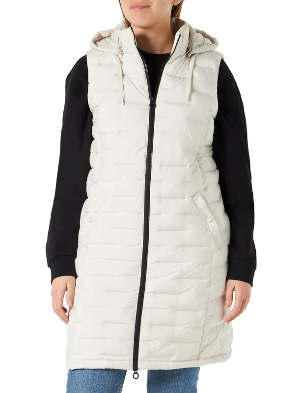 s.Oliver Women's 10.2.11.16.162.2124399 Outdoor Gilet, White #EAE3E1, 6