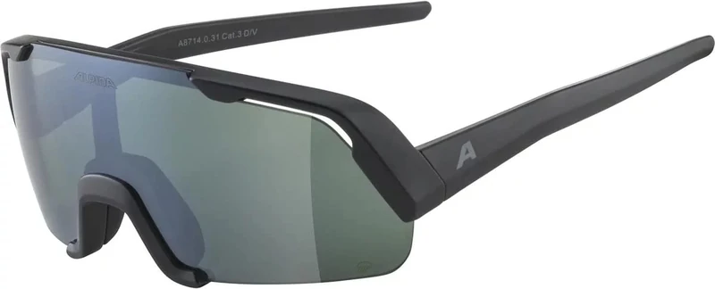 ALPINA Unisex - Children, ROCKET YOUTH Q-LITE sports glasses, black matt/silver, One Size