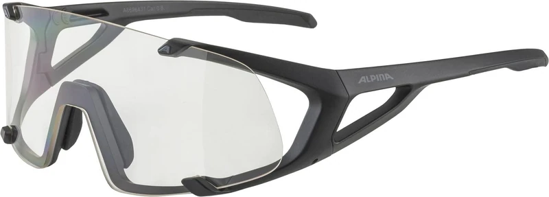 ALPINA Unisex - Adults, HAWKEYE S sports glasses, black matt/clear lens, One Size