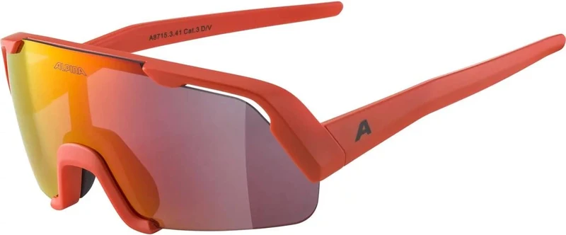 ALPINA Unisex - Children, ROCKET YOUTH sports glasses, pumkin-orange matt/yellow, One Size