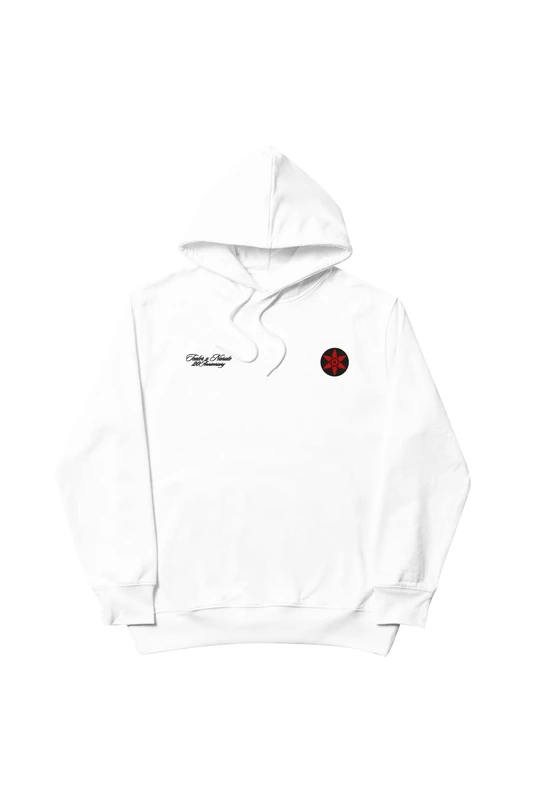 Tealer Sasuke Sharigan Hoodie Hooded Sweatshirt, White, XS