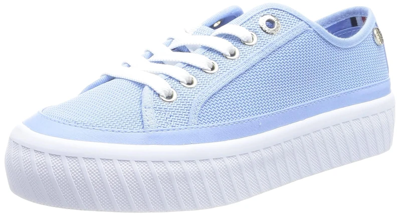 Tommy Jeans Women Vulcanised Trainers, Blue (Vessel Blue), 39 EU