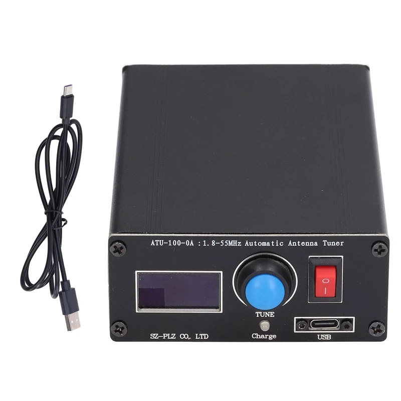 1.8‑55Mhz ATU‑100 Automatic Antenna Tuner 0.96in Display USB Charging Radio Tuner Open Source Shortwave Antenna Tuner for Amateur Radio - Image 1