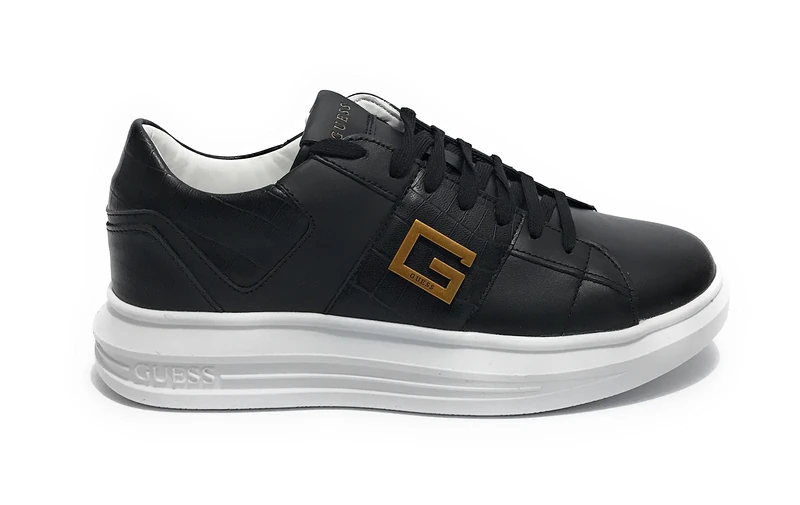 Guess Men's Vibo Gymnastics Shoe, Black, 8 UK