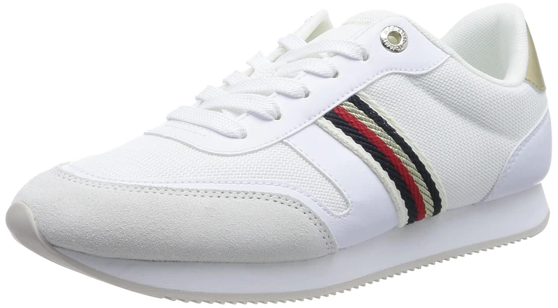 Tommy Hilfiger Women Essential Runner Trainers Athletic, White (White), 41 EU