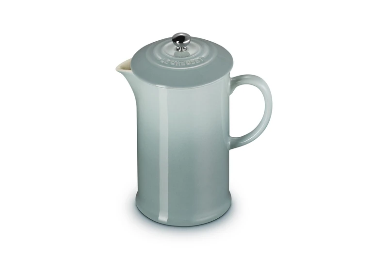 LE CREUSET Stoneware French Press, 34 oz, Sea Salt - Image 1