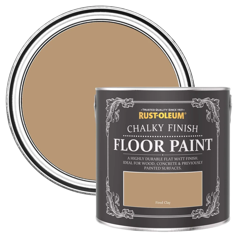 Rust-Oleum Brown Scratch-Proof Floor Paint in Matt Finish - Fired Clay 2.5L, SHDRCT919