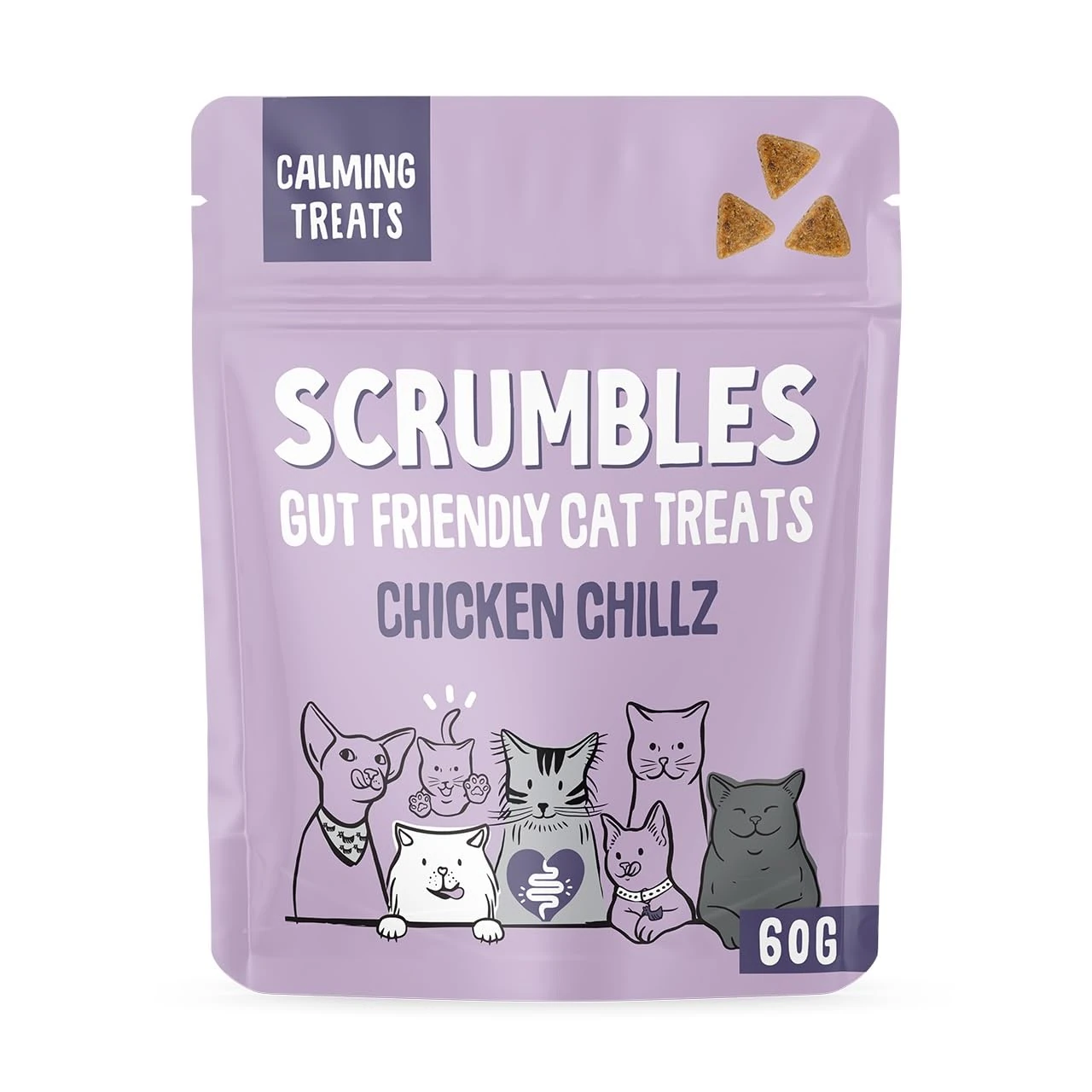 Scrumbles Chillz for Cats, Calming Treats 60g