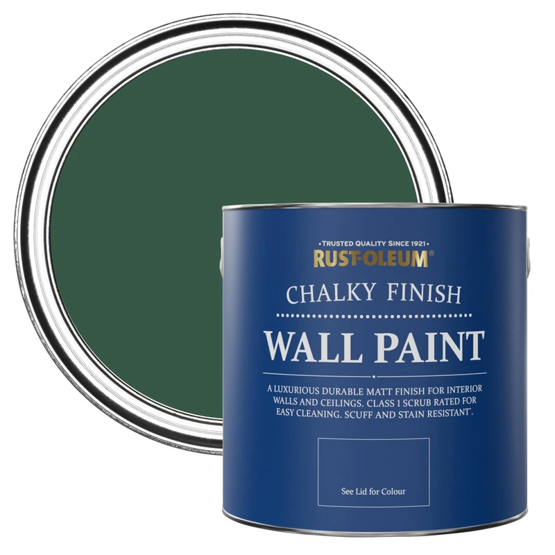 Rust-Oleum Green Wall and Ceiling Paint in Matt Finish - The Pinewoods 2.5L
