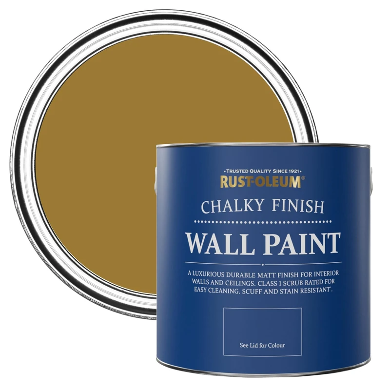 Rust-Oleum Yellow Wall and Ceiling Paint in Matt Finish - Wet Harvest 2.5L