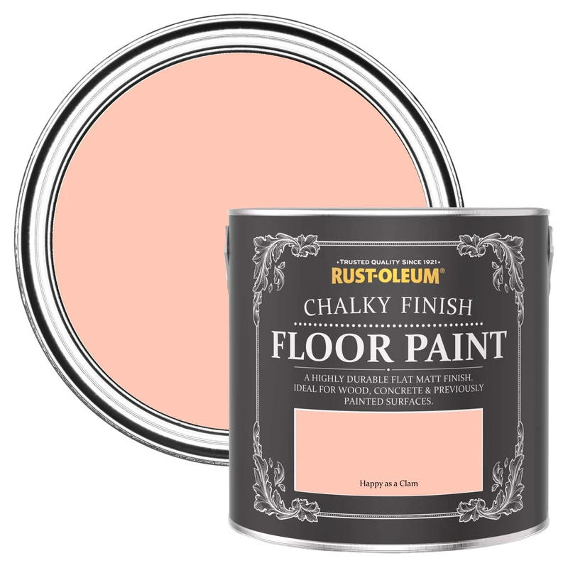 Rust-Oleum Peach Scratch-Proof Floor Paint in Matt Finish - Happy as a Clam 2.5L