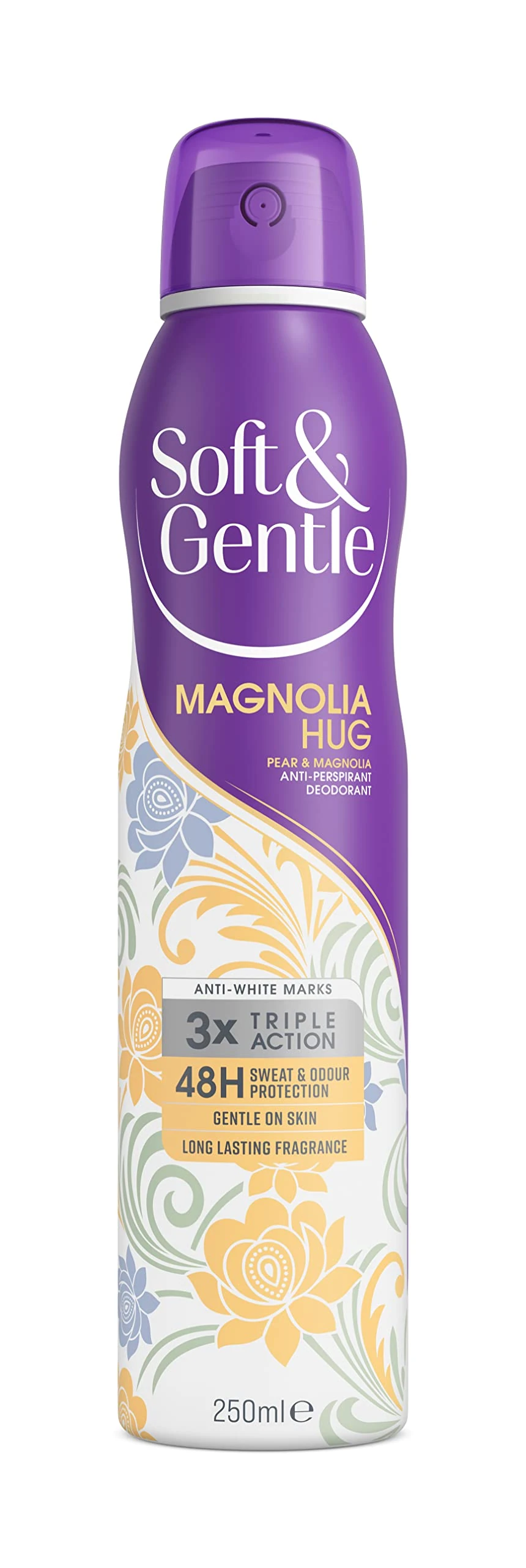 Soft & Gentle Magnolia Hug Anti-Perspirant Deodorant Spray, 250ml