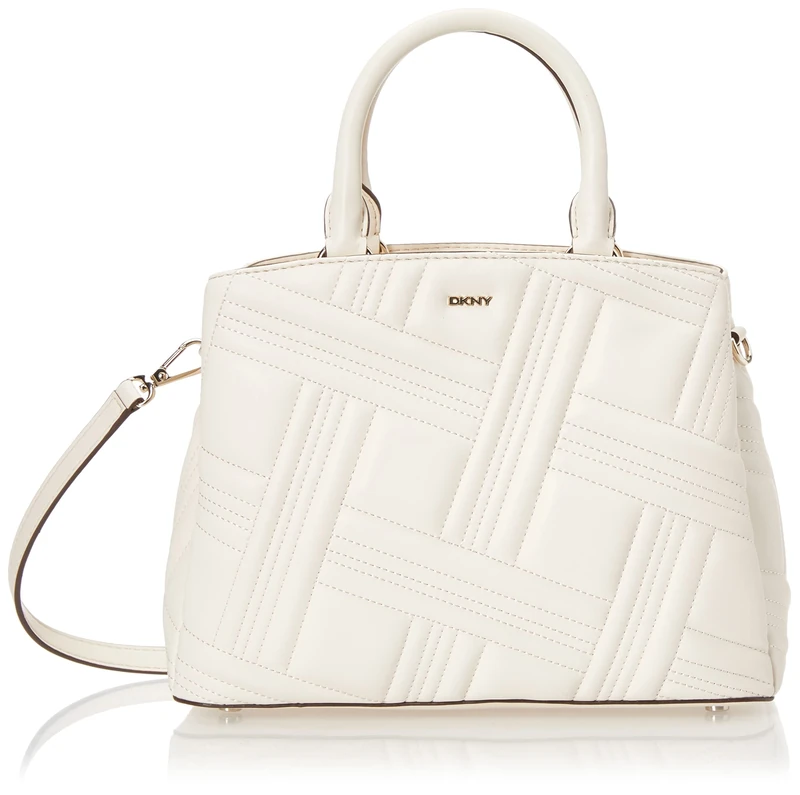 DKNY Women's R21dzr46-ivy-medium Satchel, Ivory, One Size