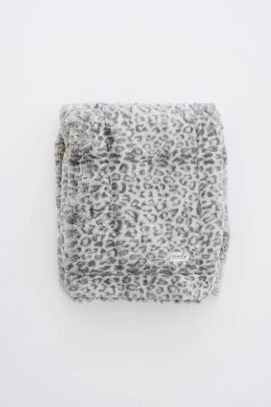 GRACED SOFT LUXURIES Softest Warm Elegant Cozy Faux Fur Home Throw Blanket (Snow Leopard, Extra Large 60" x 80")